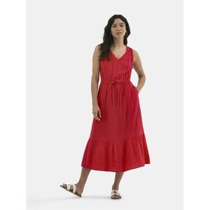 Time and Tru Women's Double Cloth Sleeveless Midi Dress, Size XS